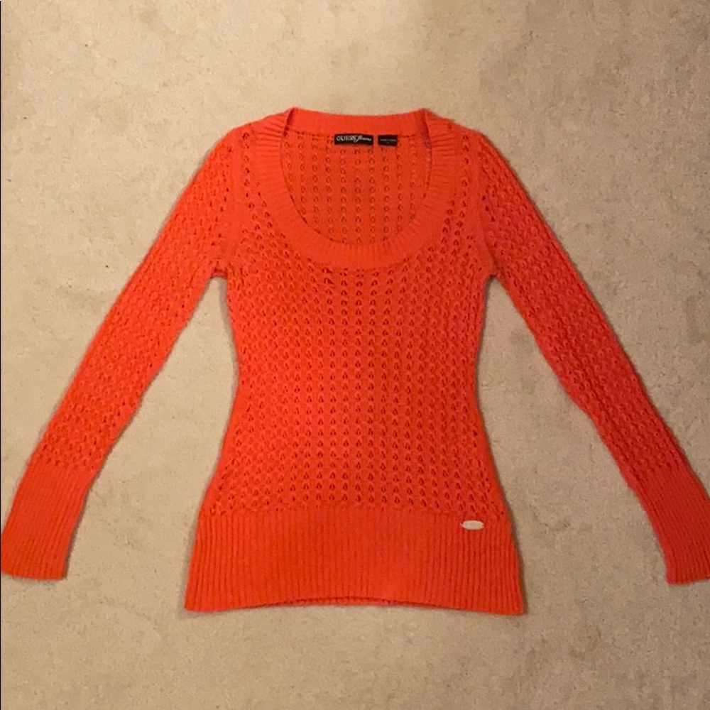 Guess Jeans Coral Knit Sweater, Size L